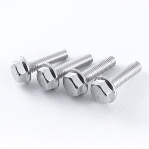 20 piezas/bolsa, tornillos hexagonales de brida de acero inoxidable 304, con dientes, M4 M5 M6 M12, tornillos de cabeza hexagonal externa con brida, lisos, GB5787 - Product Image 4