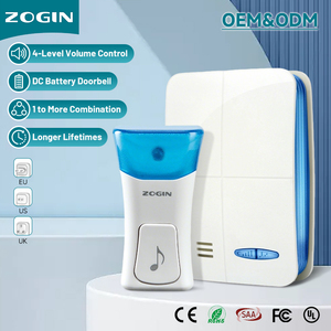 Timbre Inalámbrico Inteligente de Diseño Moderno, Timbre Inalámbrico a Batería <span class=keywords><strong>con</strong></span> Alcance de 200m, Botón de Presión <span class=keywords><strong>con</strong></span> Alimentación por Batería DC - Product Image 1