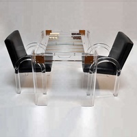 Bureau de gestion de bureau, en acrylique transparent, joli design