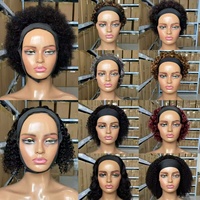 Perruques en gros fabriquées à la machine - Style coupe pixie courte 100% cheveux humains vierges brésiliens noirs, adaptées aux femmes noires