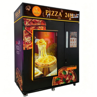 Distributeur automatique de pizzas nocturnes avec éclairage LED, 72 boîtes, pizzas de 22 pouces pour les emplacements de restauration de rue et les marchés nocturnes