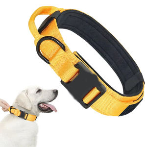 Collier de dressage réglable pour grand chien avec néoprène en nylon rembourré et petit quantité minimale de commande à double verrouillage à dégagement rapide - Product Image 6