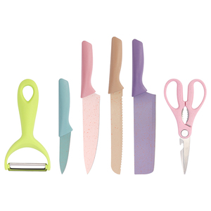 Juego <span class=keywords><strong>de</strong></span> <span class=keywords><strong>cuchillos</strong></span> coloridos con revestimiento antiadherente Tacto suave Asas <span class=keywords><strong>de</strong></span> fácil agarre Material <span class=keywords><strong>de</strong></span> metal y plástico - Product Image 4