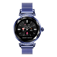 Montre connectée pour femme H2 Fashion avec écran couleur, suivi de la forme physique, bracelet en maille, montre intelligente 2020