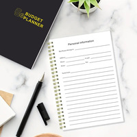 Planificateur de budget personnalisé, organiseur financier mensuel, cahiers à spirales PP, journal de budget