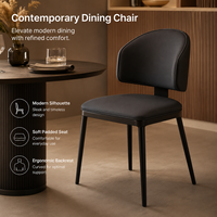 Chaise de salle à manger ergonomique moderne avec siège rembourré doux et structure métallique élégante - Design intemporel pour la maison, l'hôtel, le café
