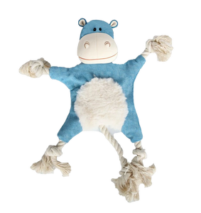 Giocattoli da masticare in corda di cotone resistente al morso, scimmia/peluche tigre con cigolio e protezione per la dentizione del cucciolo - Product Image 1