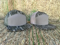 Chapeau de camionneur personnalisé 168 Camouflage 7 panneaux Camo Mesh Back Snapback Caps Réglable Ri 168 Casquette brodée à bord plat pour la chasse