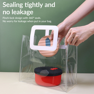 Food Grade Silicone Bento Box Lunch Container <b>Reusable</b> Microwave Dishwasher <b>Freezer</b> Safe OEM ODM with Lid - Product Image 2