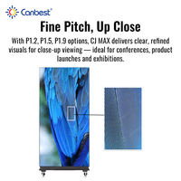 Écran LED pliable Canbest Fine Pitch 1000 Nits Cob pour affichage de bannières P1.2 P1.5 P1.9, mur d'écran LED 3x2m pour centre commercial