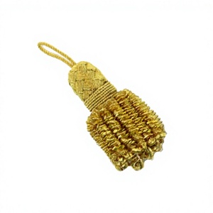 Garniture DIY durable sur mesure en strass, pompons au crochet, fil de bullion, Mylar doré et perles en bois pour sacs, vêtements et décoration intérieure - Product Image 4