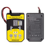 Testeur et kit de nettoyage d'injecteurs de carburant GODIAG GT113 avec 6 tailles d'adaptateurs, 8 modes de pulser pour voitures, motos