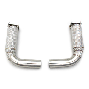 Tubo de bajada de fábrica para Porsche <span class=keywords><strong>911</strong></span> 991,2 <span class=keywords><strong>Turbo</strong></span> <span class=keywords><strong>S</strong></span> 3,8 T 2017-2019 escudo térmico escape de coche tubo de escape - Product Image 1