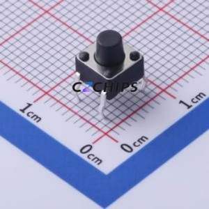 TS-1002-AR06526 Tactile Switch Through hole Component (THT),6x6mm Switch Single Pole Single Throw Round Button 2.6N Through Hole - Product Image 1