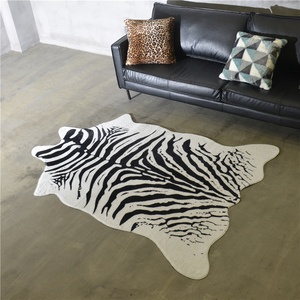 Style moderne irrégulière zèbre résistant aux taches artificielle <span class=keywords><strong>tapis</strong></span> de luxe - Product Image 2