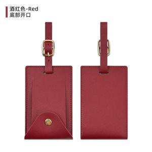 Etiquetas de Equipaje de Cuero Sintético con Nombre Personalizado al por Mayor, Logotipo Personalizado en Relieve, Estampado Dorado y Plateado - Product Image 1