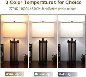 北欧现代风格圆形水晶台灯豪华卧室床头灯，带创意布套，适合夜间阅读 - Product Image 4