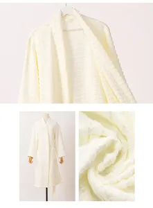 Cotton <strong>Dressing</strong> <strong>Gown</strong> Kimono Collar Long Sleeve <strong>Towel</strong> Fabric Plus Size Thermal for Summer-Factory Direct Wholesale Price - Product Image 6