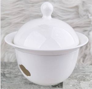 <b>Chinese</b> Landscape Pattern Classic Design Ceramic Porcelain Food Warmer Stew Pot Set Soup Tureen Heating Base Lid Dishwasher Safe - Product Image 3