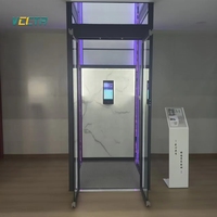 Porte de lift double en verre au design moderne, installation facile, fonction d'ouverture automatique et pivotante dans les deux sens