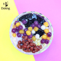 Doking 500G Teh Susu dan Bahan Makanan Penutup, Buatan Tangan Ubi Jalar Ungu Ubi Jalar dan Talas Campur Tiga Warna Bola Talas