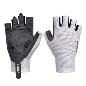Outdoor Sports Short Finger Bicycle <b>Gloves</b> Non Slip Shockproof Microfiber <b>Gloves</b> - Product Image 4
