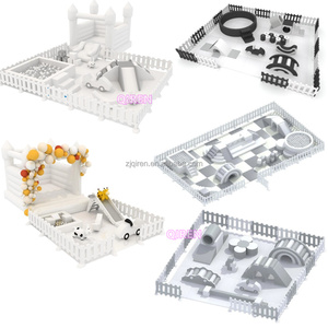 Tobogán de <span class=keywords><strong>Bolas</strong></span> de Plástico Blanco de Lujo Comercial para Interiores, Piscina de <span class=keywords><strong>Bolas</strong></span> Suave para Fiestas Infantiles y Eventos Escolares - Product Image 5