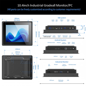 Moniteur tactile industriel étanche IP65 de 10,4 pouces, haute luminosité, lisible en plein soleil, écran tactile, montage VESA pour systèmes embarqués - Product Image 5