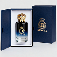 Flacon de parfum personnalisé à la mode, bleu dégradé, 100 ml, flacons de parfum en verre ronds avec emballage en boîte