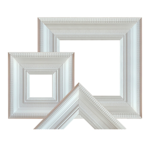 Khung gỗ trắng trang trí công phu hiển thị thanh lịch cho Tranh sơn dầu và tác phẩm nghệ thuật - Product Image 1