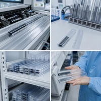 Tabung Pembawa IC Anti Statis ESD PVC PC Ekstrusi Khusus, Tabung Kemasan IC Kaku Transparan untuk Komponen Semikonduktor DIP