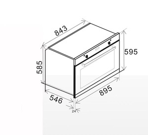 Four encastrable 150L avec commande mécanique, cuisinière encastrable, fours intelligents sans gaz, grands appareils de cuisine, four à pizza 150L - Product Image 3