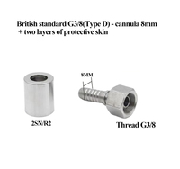 Sambungan Selang Anti Bocor Hidrolik 304 Stainless Steel BSPP Swivel Female 8xG3/8 Crimp