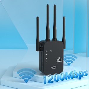 Amplificateur de signal <span class=keywords><strong>WiFi</strong></span> 2,4G et 5G avec 4 antennes, répéteur/extenseur <span class=keywords><strong>WiFi</strong></span> intérieur 1200 Mbps, couverture de 80 à 120 m² - Product Image 2