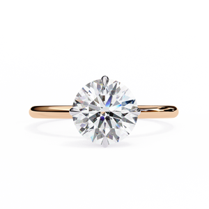 Anillo de Compromiso de Diamante Cultivado en Laboratorio con Corte Brillante en Oro Sólido de 18K para Mujer, Certificado IGI, Chapado en Rodio, Color Blanco D, Láser - Product Image 4