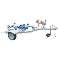 Remorques gonflables de bateau à essieu unique certifiées CE 3*1.5M 300KG charge remorques de bateau en caoutchouc européen OEM ODM remorque de bateau à roulettes