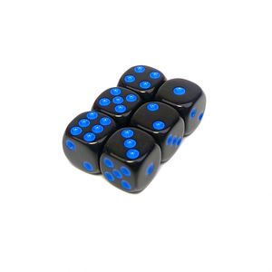 Dados Personalizados al por Mayor con Esquinas Redondeadas Negras Estándar de 16 mm con Colores Brillantes para Juegos de Rol y Juegos de Mesa - Product Image 3
