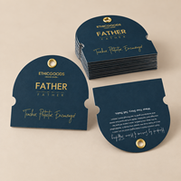 Cartes de bijoux avec logo personnalisé pour collier porte-boucle d'oreille emballage de poinçon cartes en papier avec étiquettes et cartes de bijoux