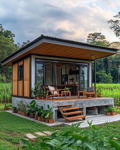 Casa de madera prefabricada contemporánea Casa prefabricada desmontable y expandible Solución de vida ecológica y sostenible - Product Image 2