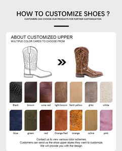 Wholesale Custom Cowboy <strong>Boots</strong> <strong>Men</strong> <strong>Black</strong> Mexico Cowboy Riding <strong>Boots</strong> Goodyear Welt Chunky Heel <strong>Square</strong> <strong>Toe</strong> <strong>Men's</strong> Cowboy <strong>Boots</strong> - Product Image 4