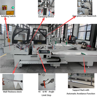 OUWO 2026 380V CNC Machine de découpe automatique d'aluminium à double tête 45/90 degrés pour la fabrication de fenêtres
