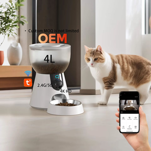 Tuya 5G 2,4G Dispensador automático de comedero para gatos 4L 135oz con cámara HD Wifi Control remoto Producto inteligente para mascotas Futterautomat Katze - Product Image 1
