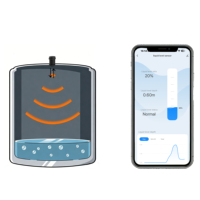Capteur de niveau ultrasonique intrinsèquement sûr et haute précision, jauge de réservoir sans fil WiFi, protection IP67 pour l'industrie (huile, carburant, eau)