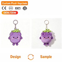 Porte-clés en peluche personnalisé, pendentif en coton PP doux, OEM ODM, cadeau promotionnel en gros