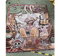 Low MOQ Custom Woven Jacquard Blanket Custom Rug Custom Anime Tapestry Woven Blanket