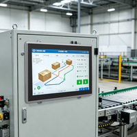 HUSHIDA Panel PC Industrial de 12.1 Pulgadas, Marco Abierto, IP65 Resistente al Agua, Pantalla Táctil Capacitiva, Multi-OS, en Stock