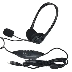 माइक्रोफोन के साथ तार स्पीकर खेल Headphones के सिर से अधिक के साथ माइक्रोफोन मूक माइक्रोफोन यूएसबी हेड फोन्स