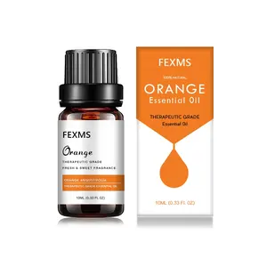 FEXMS 10毫升甜橙精油100% 天然橙油化妆品护肤，水疗按摩