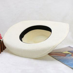 Sun Protection Sombreros Paper Beach <b>Hat</b> Wholesale Wide Brim Western Style <b>Straw</b> Cowboy <b>Hats</b> for Men Adult - Product Image 4