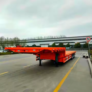 Camion plate-forme garçon lourd lit bas conteneur col de cygne excavatrice Transport semi-remorque camions 100ton Lowbed remorques de camion - Product Image 6